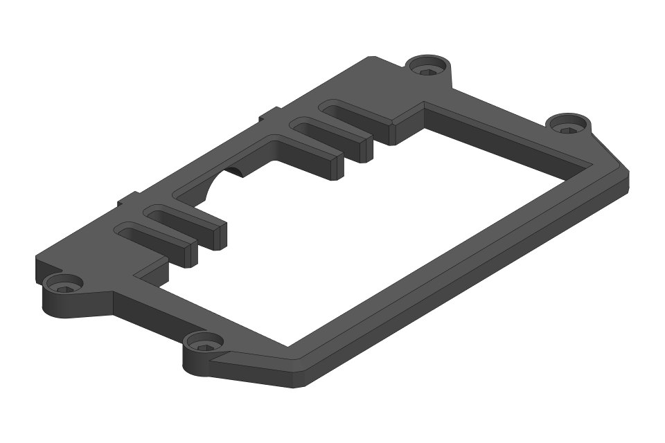OAK-D adjustment mount: render of OAK-D_adjustment_mount.stl
