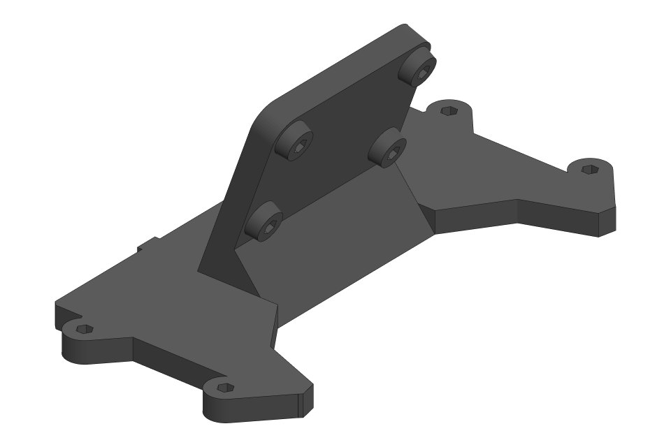 Raspberry Pi Camera holder: render of Raspberry_pi_CAM_holder.stl