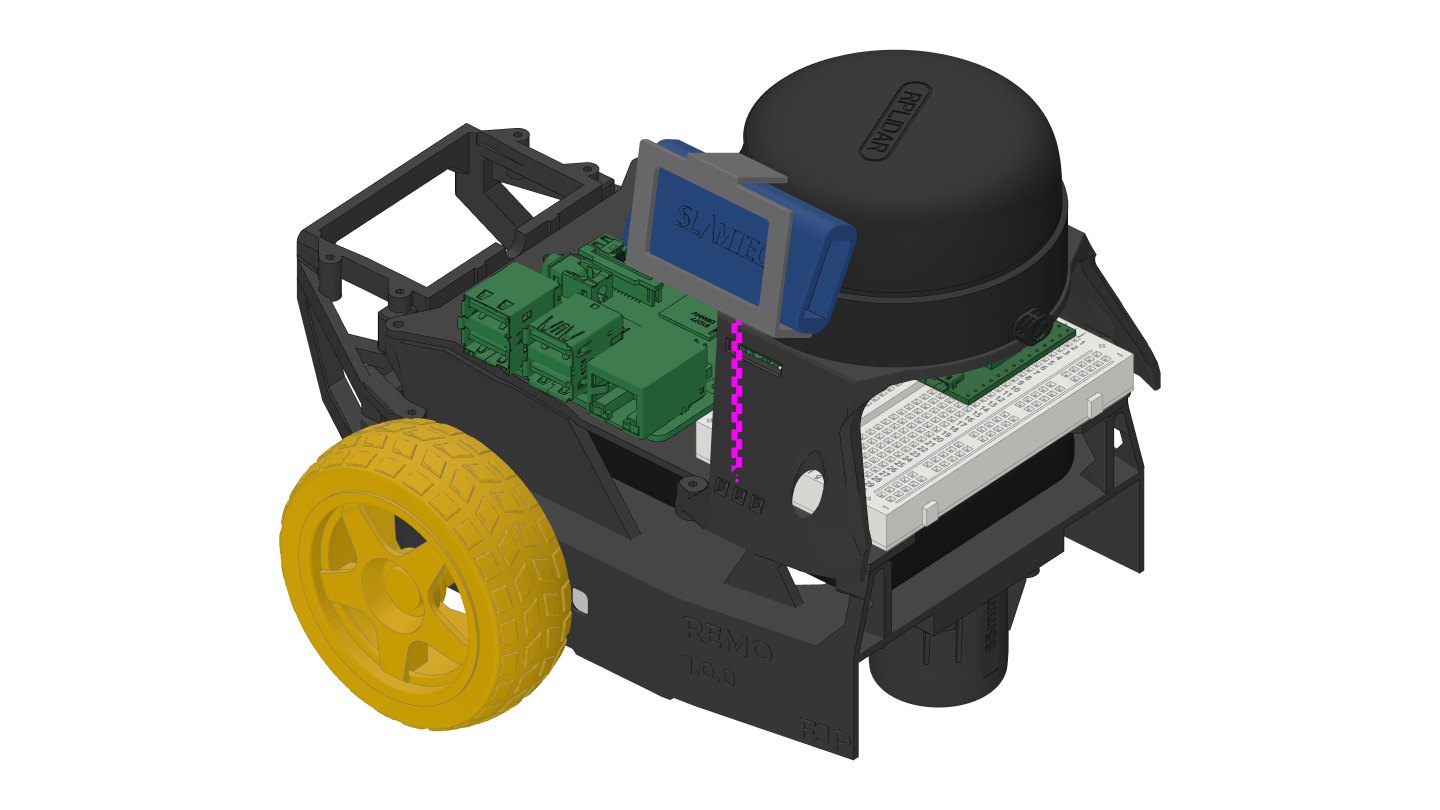 Step 21: the holder with the SLAMTEC USB adapter goes onto the side of the LiDAR platform