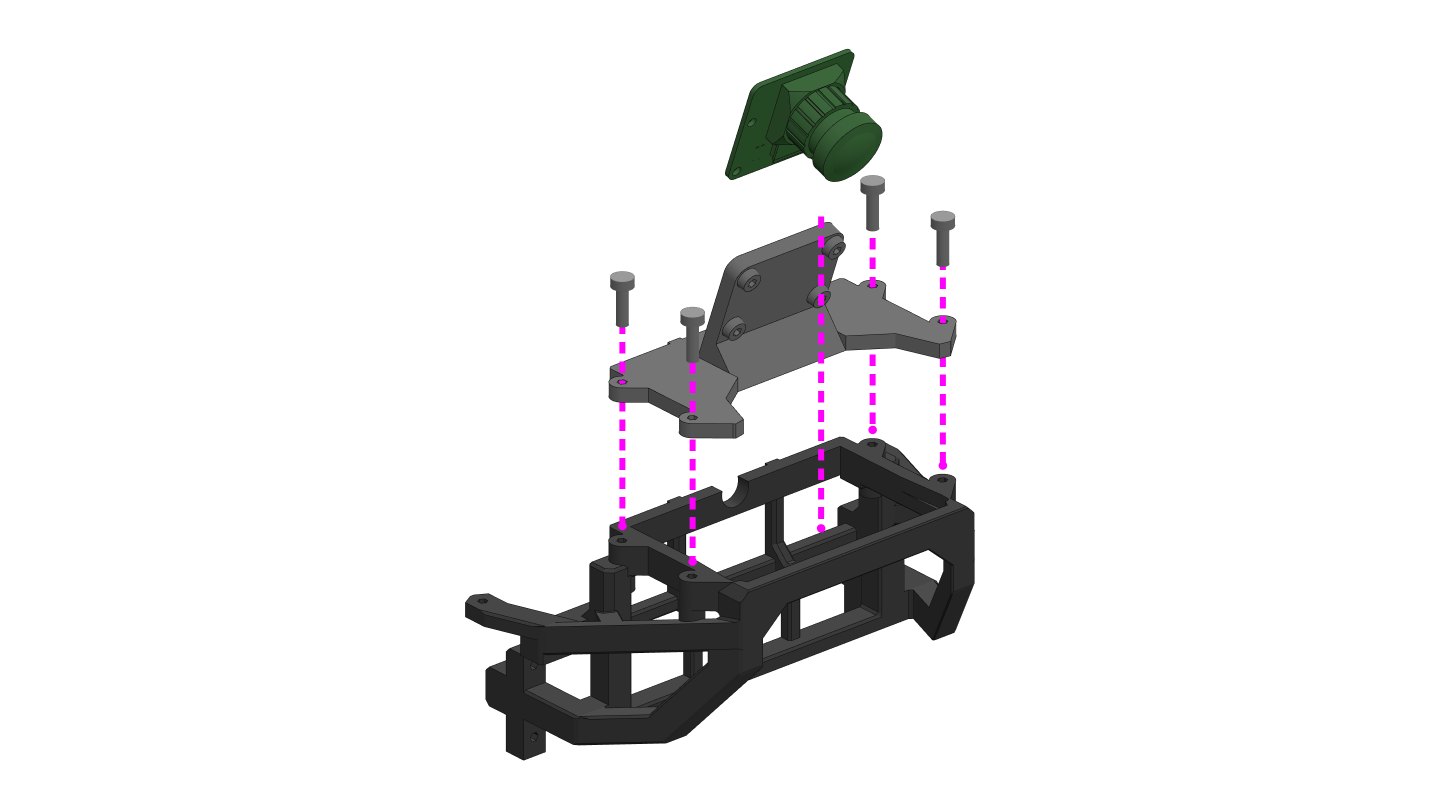 Step 22: the Raspberry Pi Camera holder goes on top of the camera mount